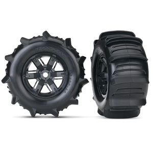 Traxxas T&W X-Maxx Black Wheel/Pdl Tire (7773)