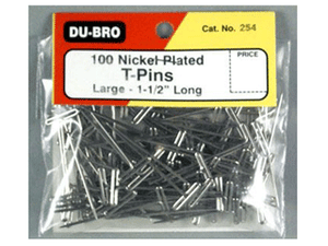 100 Nickel Plated T-Pins, 1-1/2"