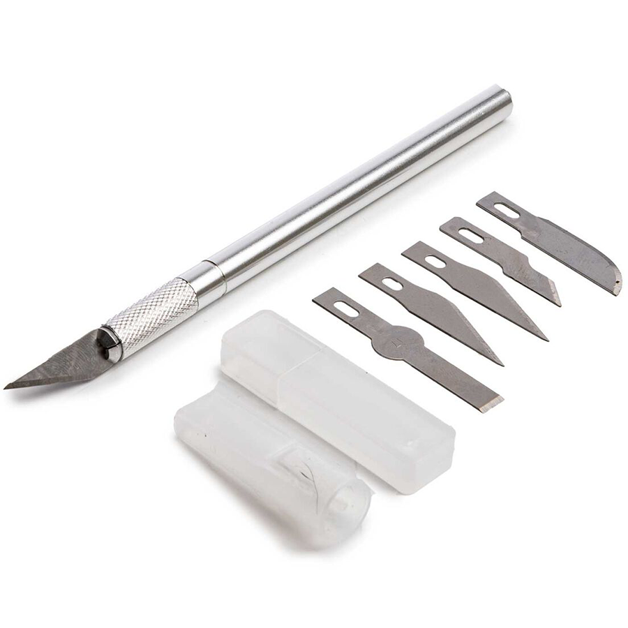Knife w/Cap & Assorted Blades, #1 Light Duty