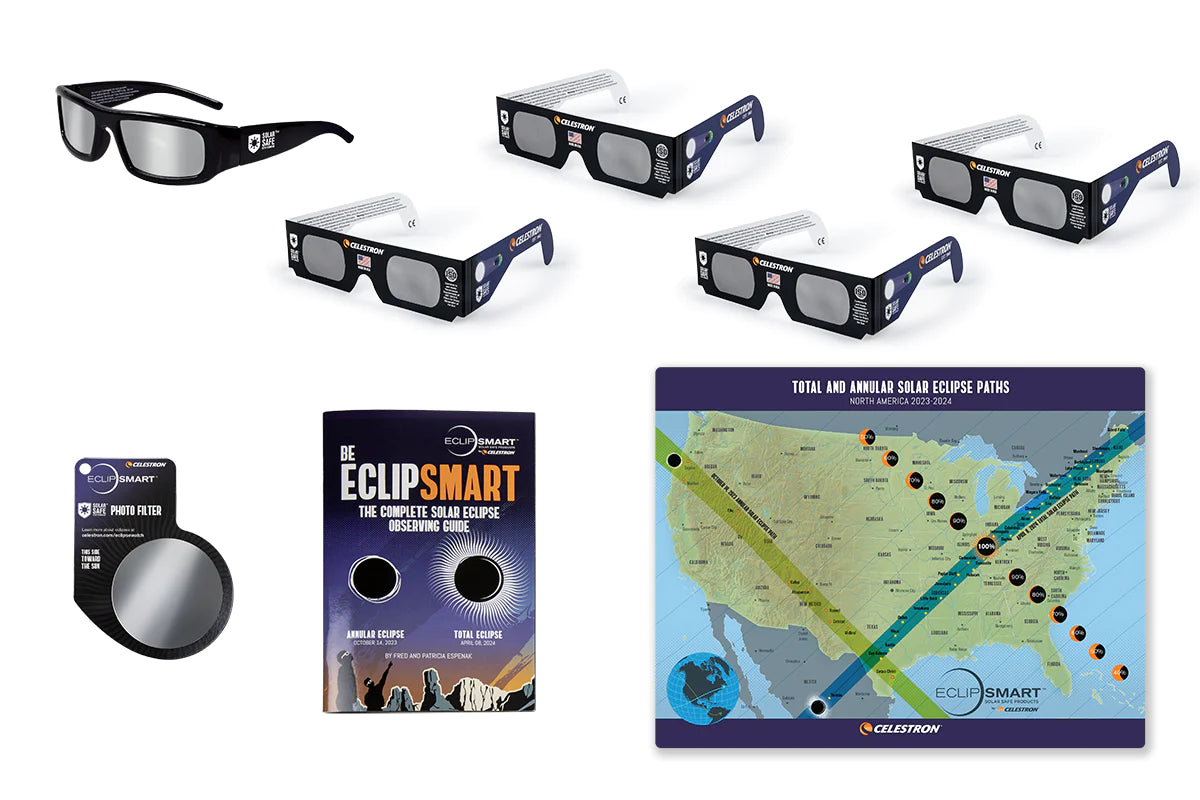 EclipSmart 8 Piece Viewers Solar Eclipse Observing & Imaging Kit