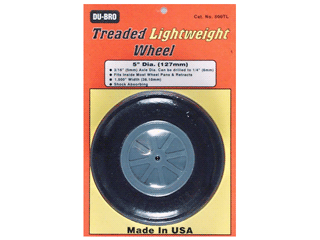 Du-Bro Treaded Lite Wheel, 5" (1) (DUB500TL)