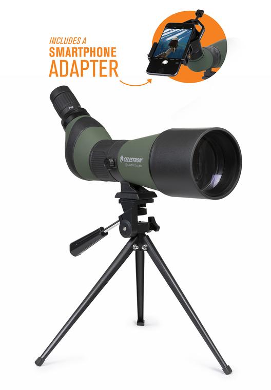 LandScout 20-60x80 Spotting Scope with Smartphone Adapter