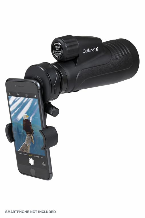 Outland X 10x50 Monocular w/ Smartphone Adapter