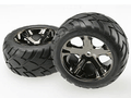 AllStar Black Chrome Wheels w/ AnacondaTires (2): Rear : 3773A