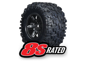 Traxxas Tires & Wheels, Assembled, Glued, XMaxx L&R (2) (7772X)