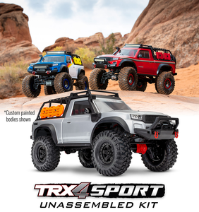 1/10 TRX-4 Sport, 4WD, Unassembled Kit w/ Clear Body: (Requires electronics, battery & charger)