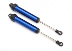 Traxxas Shocks, GTR, 160mm, Rear, No Thread, Blue (2) (8461X)