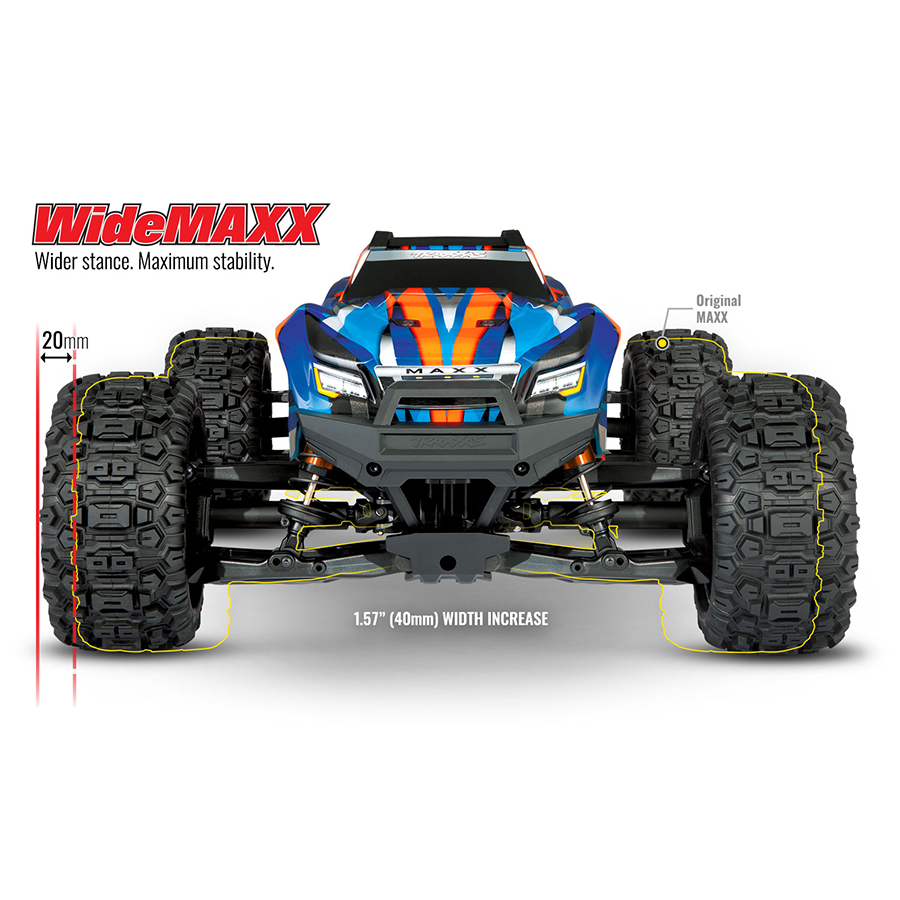 1/10 Maxx w/WideMaxx®, 4WD, RTR (Requires battery & charger): Blue