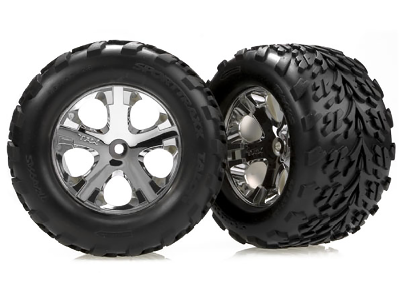 Talon Tires/ Chrome Wheel (2): 4WD F/R, 2WD Frt