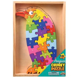 10.25" x 7.25" Wooden Penguin Puzzle