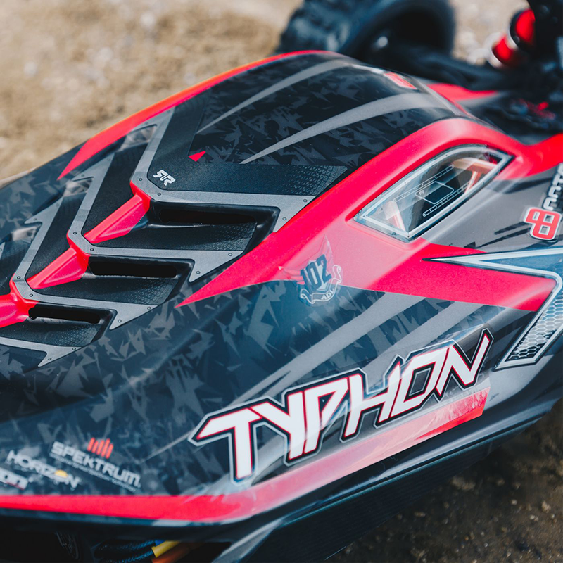 ARRMA 1/8 Typhon 6S, 4WD, BLX (Requires battery & charger): Black (ARA8606V5)