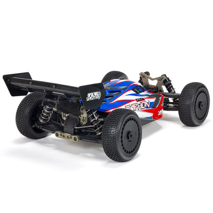 1/8 TLR Tuned TYPHON 6S 4WD BLX Buggy RTR, Red/Blue: ARA8406