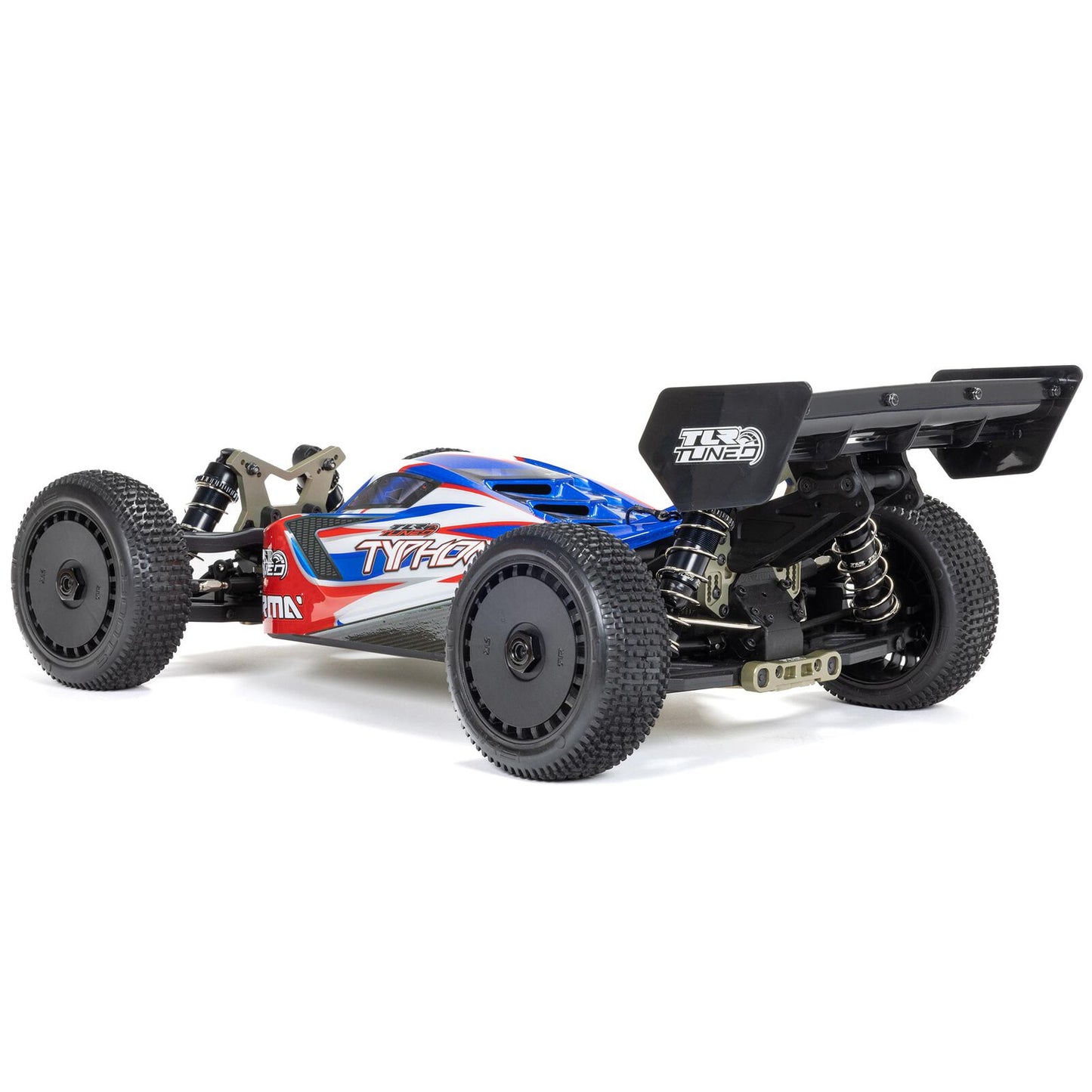 1/8 TLR Tuned TYPHON 6S 4WD BLX Buggy RTR, Red/Blue: ARA8406