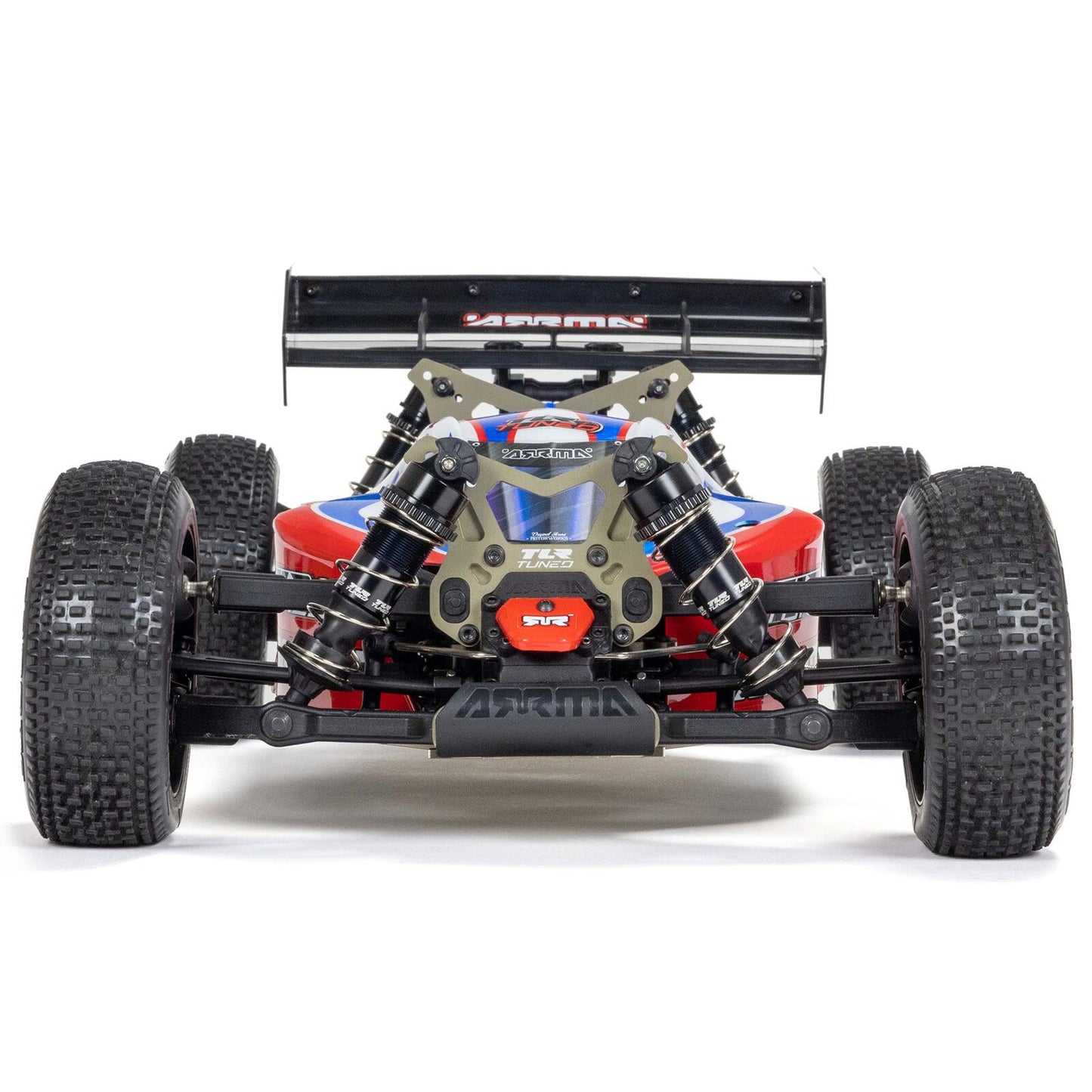 1/8 TLR Tuned TYPHON 6S 4WD BLX Buggy RTR, Red/Blue: ARA8406