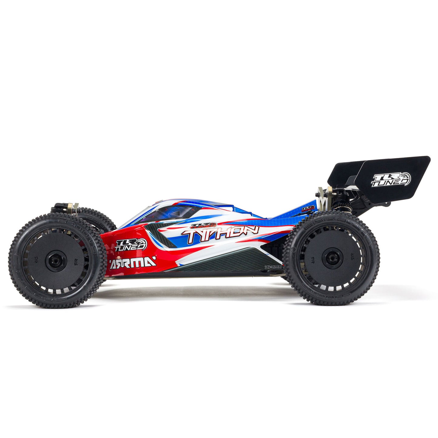 1/8 TLR Tuned TYPHON 6S 4WD BLX Buggy RTR, Red/Blue: ARA8406
