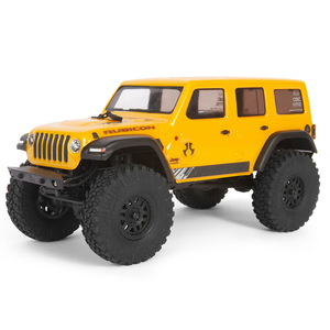 1/24SCX24 2019 Jeep Wrangler JLU CRC 4WD-RTR (Includes batttery & charger): Yellow