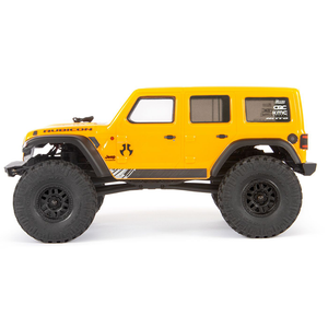 1/24SCX24 2019 Jeep Wrangler JLU CRC 4WD-RTR (Includes batttery & charger): Yellow