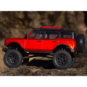 1/24 SCX24 2021 Ford Bronco 4WD Truck Brushed RTR, Red (w/Battery & Charger)