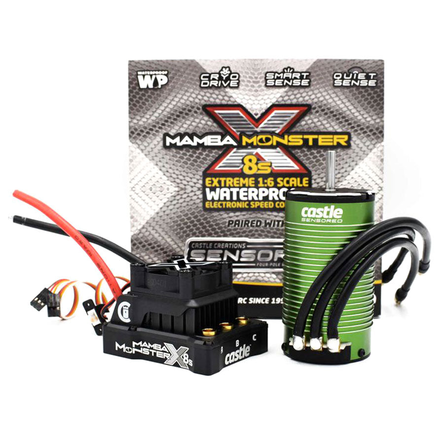 Castle Creations 1/6 Mamba Monster X 8S ESC/Motor Combo 1717-1650KV (CSE010016502)