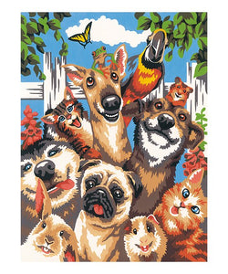 Pet Animals Selfie Paint by Number (9"x12")