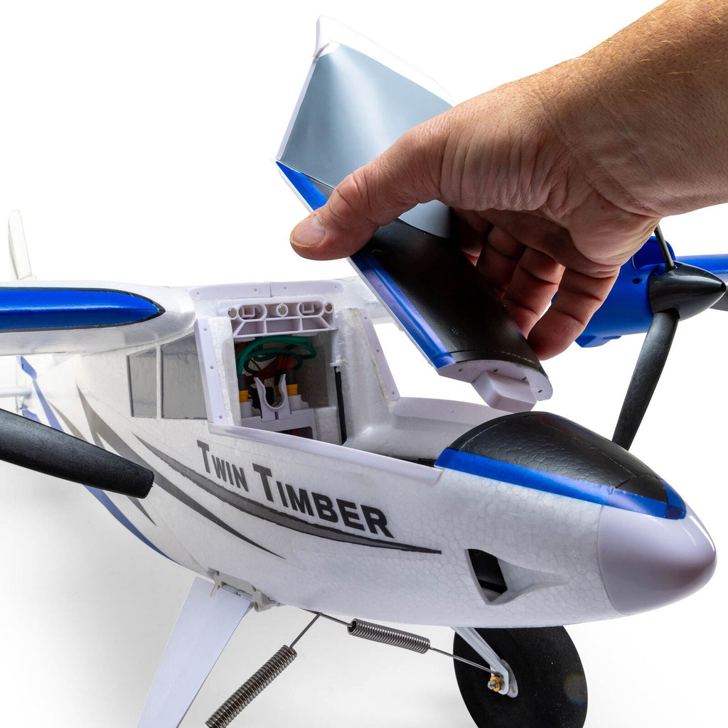 E-flite Twin Timber 1.6m BNF Basic with AS3X and SAFE Select (EFL23850)