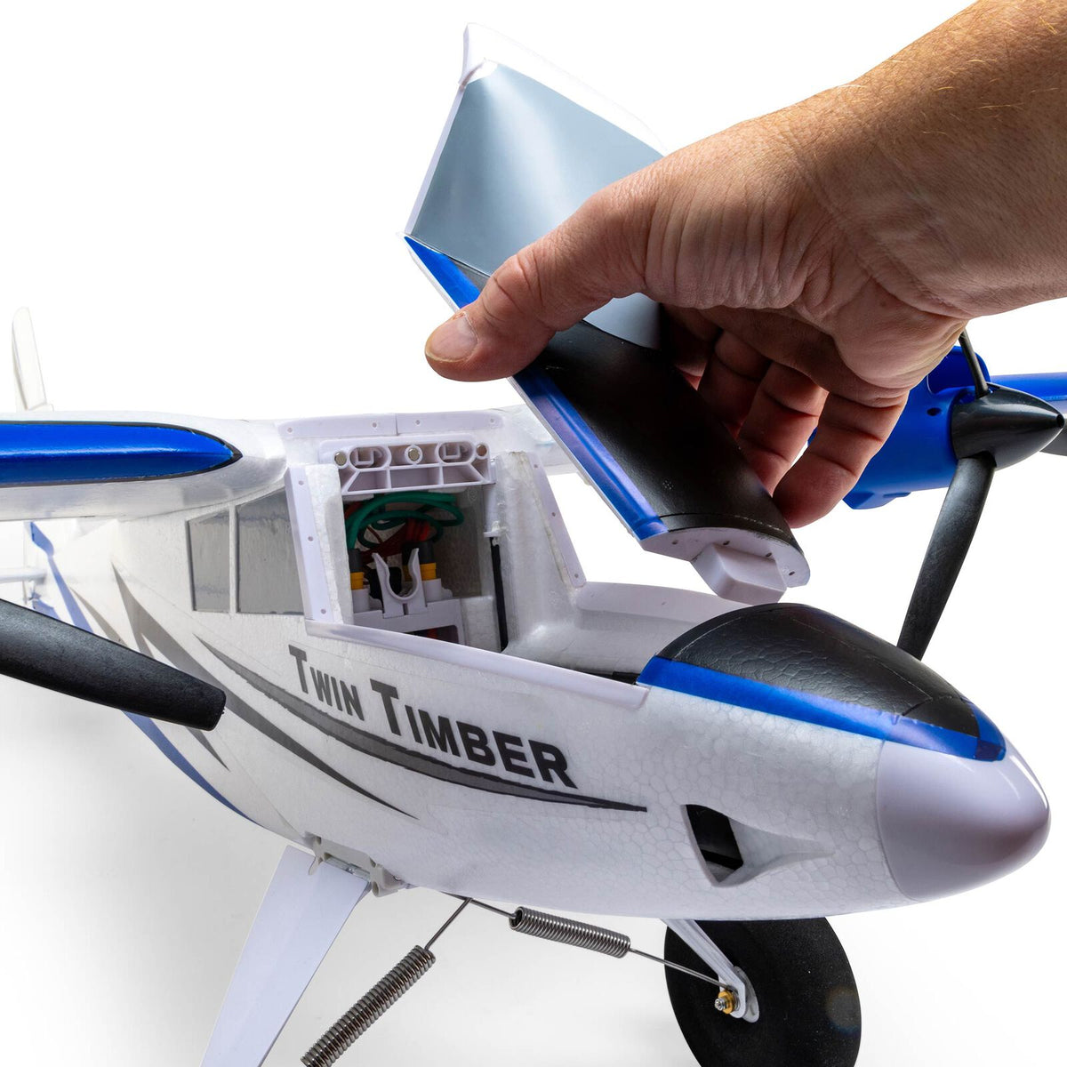 E-flite Twin Timber 1.6m BNF Basic with AS3X and SAFE Select (EFL23850)
