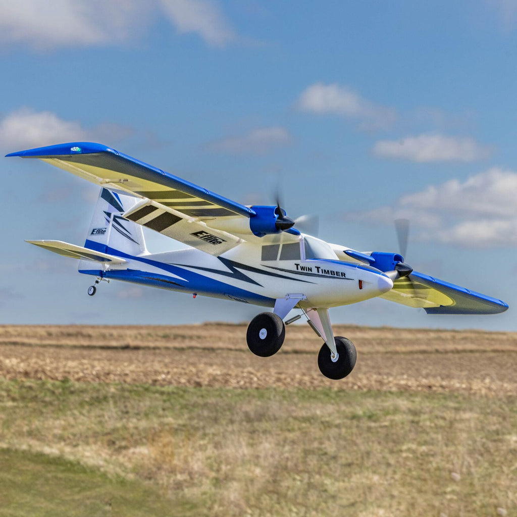 E-flite Twin Timber 1.6m BNF Basic with AS3X and SAFE Select (EFL23850)