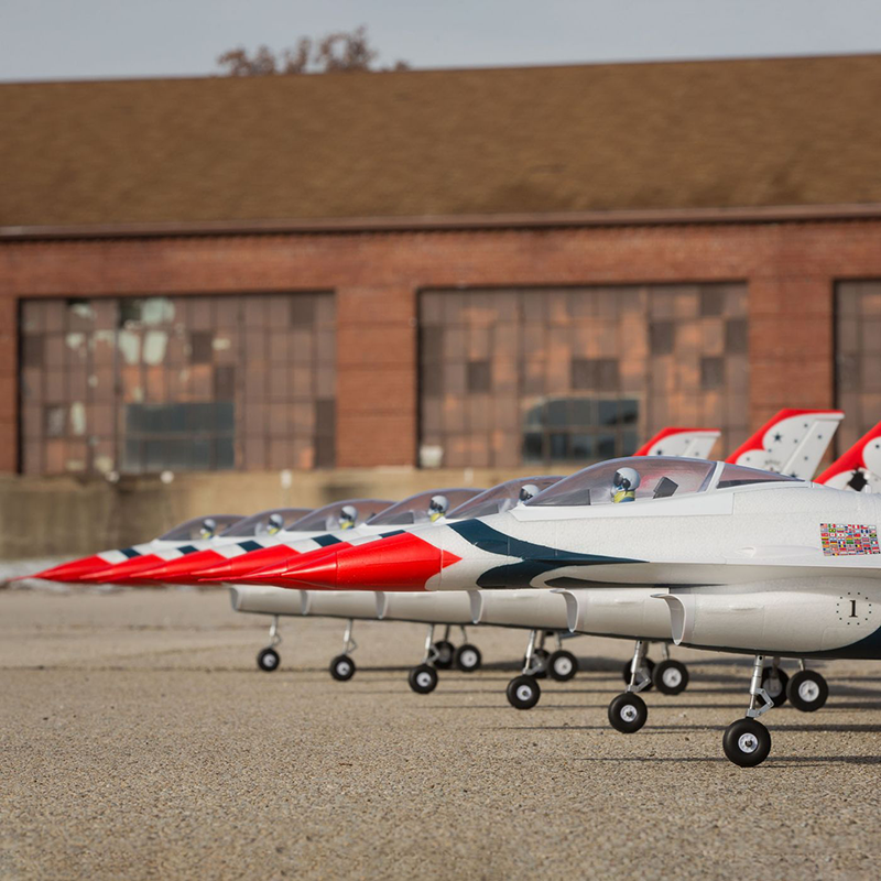 E-flite F-16 Thunderbirds 70mm EDF Jet BNF Basic with AS3X and SAFE Select (EFL178500)