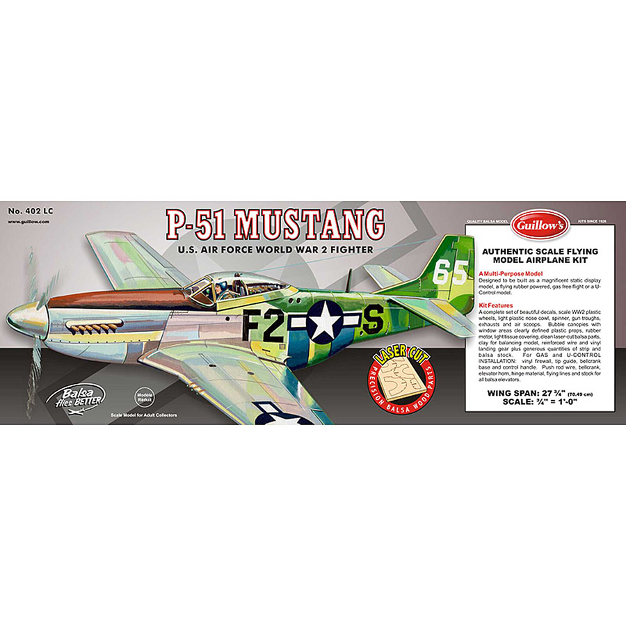 P-51 Mustang Laser Cut Kit, 27.5