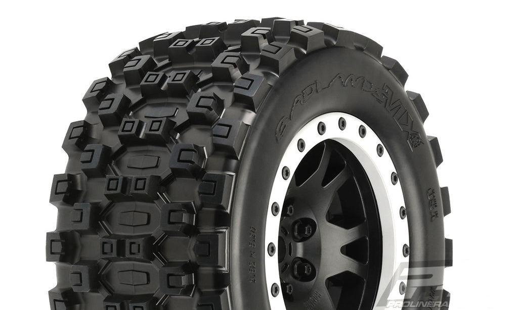 Pro-Line 1/5 Badlands MX43 Pro-Loc Front/Rear X-MAXX Mounted 24mm Black/Gry Impulse (2) (10131-13)