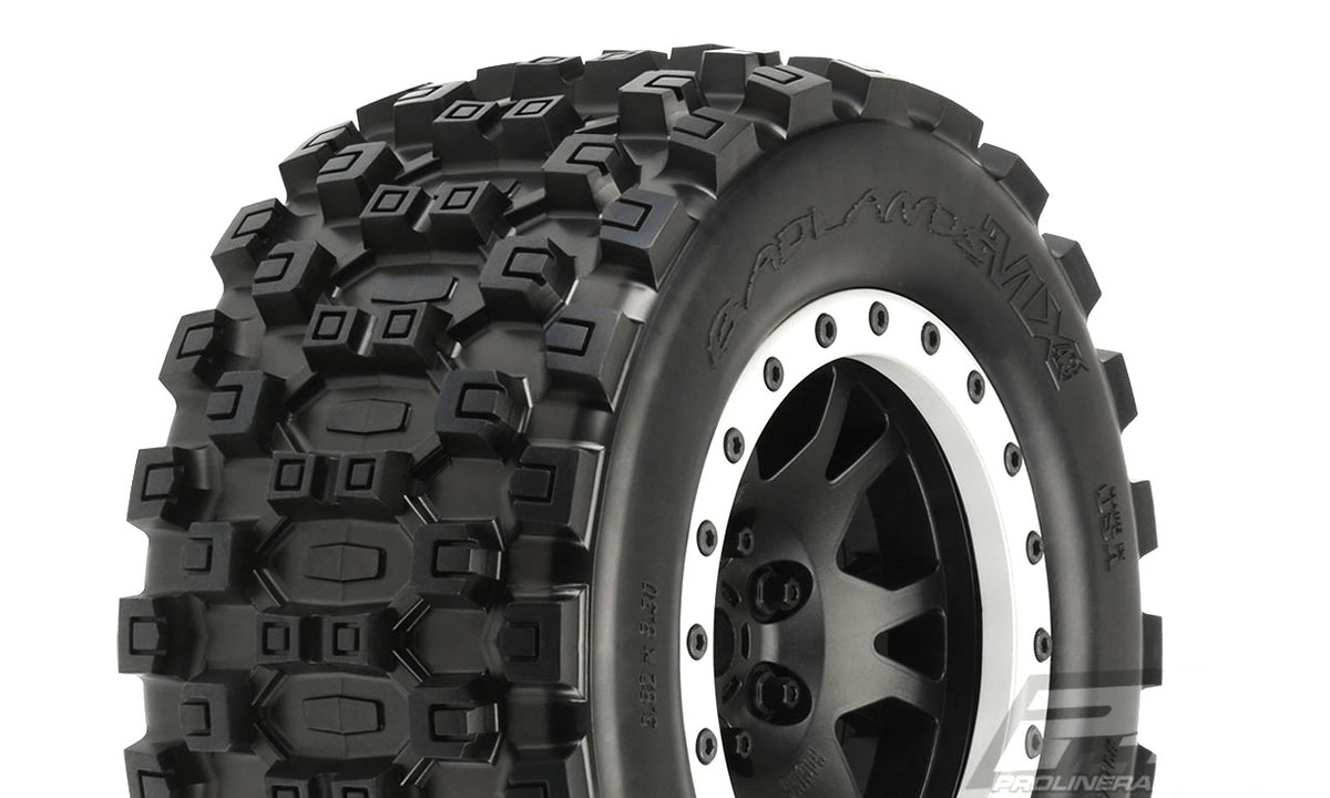 Pro-Line 1/5 Badlands MX43 Pro-Loc Front/Rear X-MAXX Mounted 24mm Black/Gry Impulse (2) (10131-13)