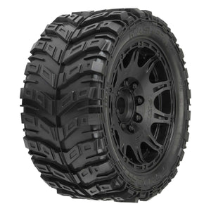Masher X HP BELTED Fr/Rr 5.7" MT Tires Mounted 24mm Blk Raid 8*48 HEX (2)