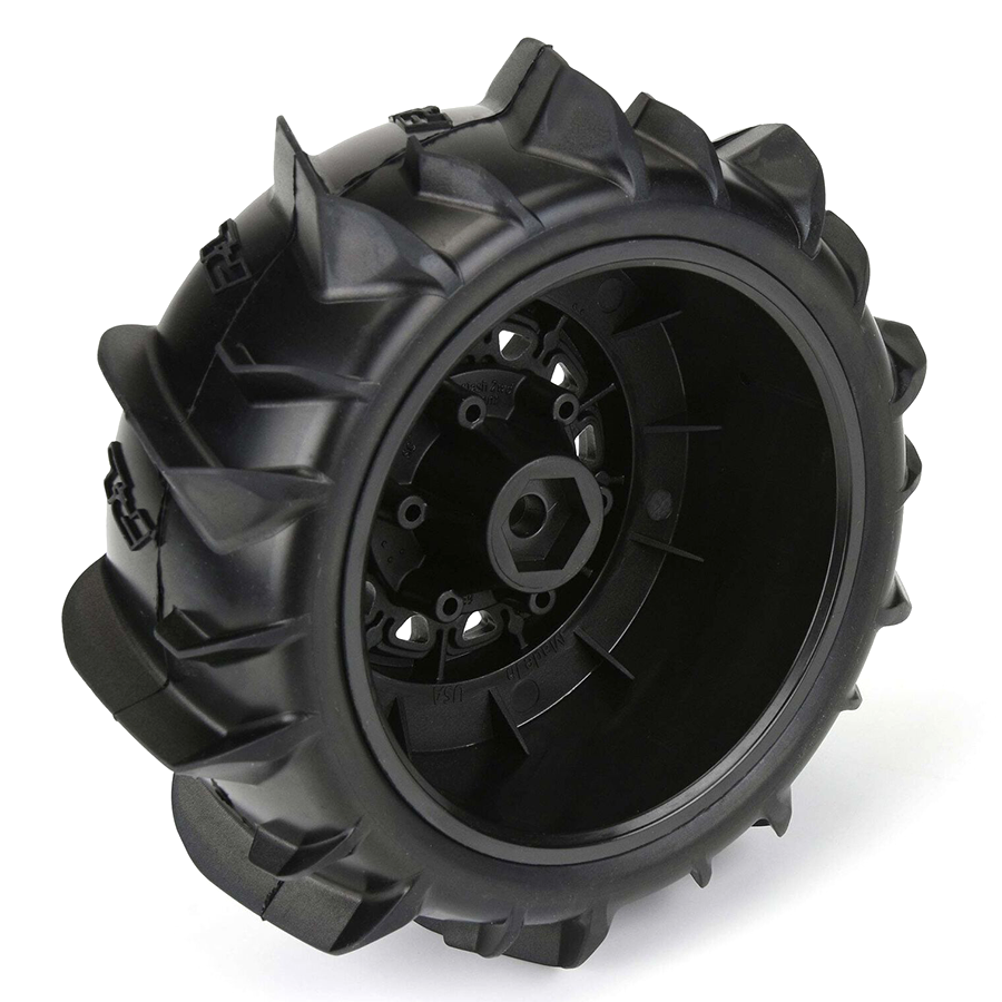 1/10 Dumont Front/Rear 2.2"/3.0" SC Mounted 12mm Black Raid (2): 10185-10