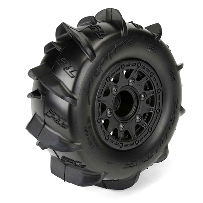 1/10 Dumont Front/Rear 2.2"/3.0" SC Mounted 12mm Black Raid (2): 10185-10