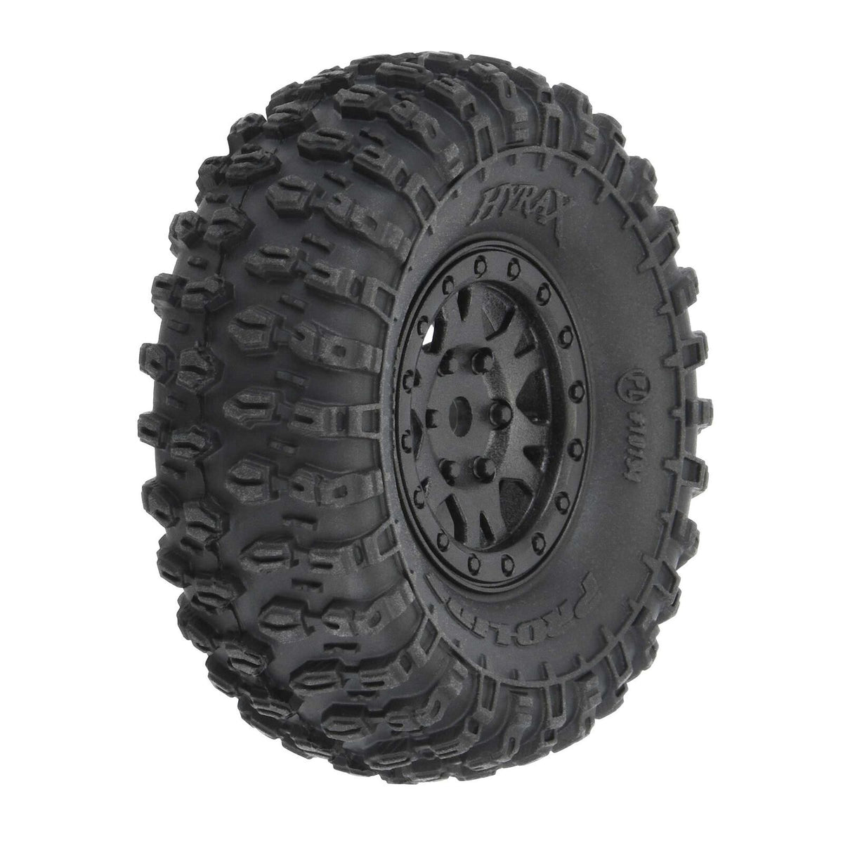 Pro-Line 1/24 Hyrax Front/Rear 1.0" Tires Mounted 7mm Black Impulse (4): SCX24 (10194-10)