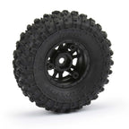 Pro-Line 1/24 Hyrax Front/Rear 1.0" Tires Mounted 7mm Black Impulse (4): SCX24 (10194-10)