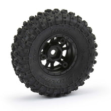 Load image into Gallery viewer, 1/24 Hyrax F/R 1.0&quot; Tires Mounted 7mm Blk Impulse (4)
