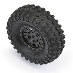 Pro-Line 1/24 Hyrax Front/Rear 1.0" Tires Mounted 7mm Black Impulse (4): SCX24 (10194-10)