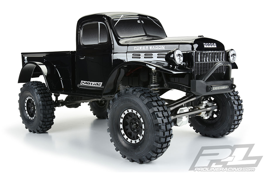 Pro-Line 1946 Dodge Power Wagon Painted Body – Black for SCX10 & TRX-4 (3499-18)
