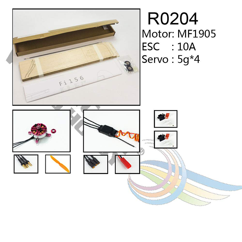 Dancing Wings Fiesler Storch 156 0.7M Kit, Motor, ESC, Servo (R0204)