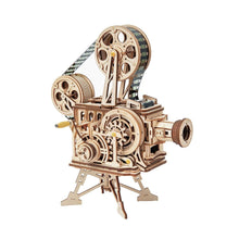Load image into Gallery viewer, Mechanical Wood Models; Vitascope - working projector, hand-crank generator
