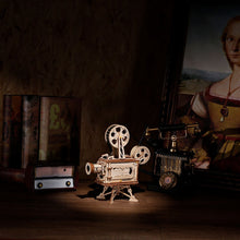 Load image into Gallery viewer, Mechanical Wood Models; Vitascope - working projector, hand-crank generator
