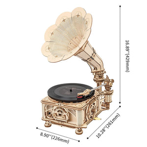 Mechanical Wood Models; Classical Gramophone
