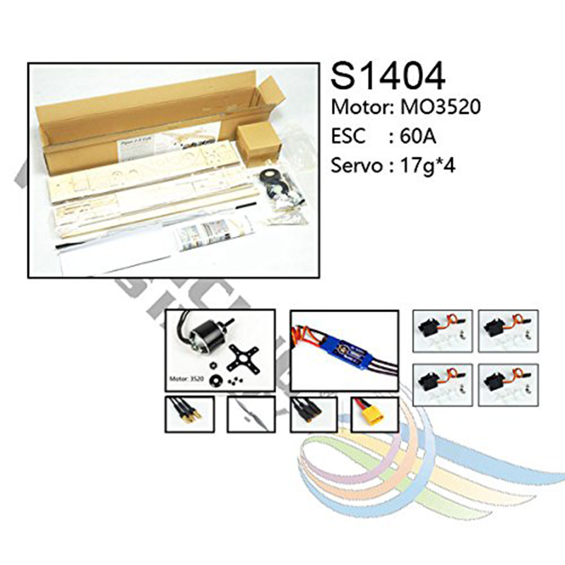 Dancing Wings J3 Kit (1.8M), Free Motor, ESC, Servos (S1404)