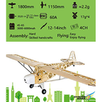 Dancing Wings J3 Kit (1.8M), Free Motor, ESC, Servos (S1404)