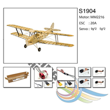 Load image into Gallery viewer, EP Mini Tiger Moth Kit(1.0M), Motor, ESC, Servo
