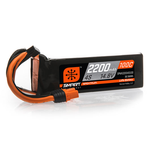 4 Cell 2200mAh 14.8V 100C Smart LiPo w/IC3