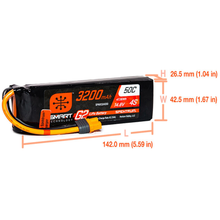 Load image into Gallery viewer, 4 Cell 3200mAh 14.8V 50C Smart G2 LiPo: IC3
