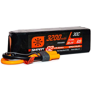 Spektrum 6 Cell 3200mAh 22.2V 30C Smart G2 LiPo: IC5 (SPMX326S30)