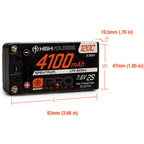 2 Cell 4100mAh 7.6V Smart Pro Race HV LiPo 120C: 5mm